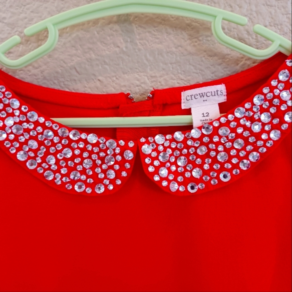 Crewcuts red rhinestone dress size 12